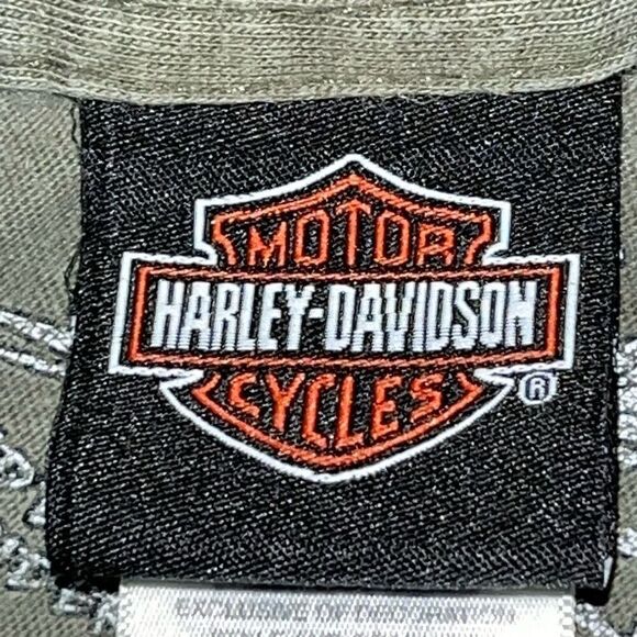 Harley Davidson Mens Size XL Pullover Crewneck T Shirt Green Pocket Short Sleeve - Picture 4 of 8